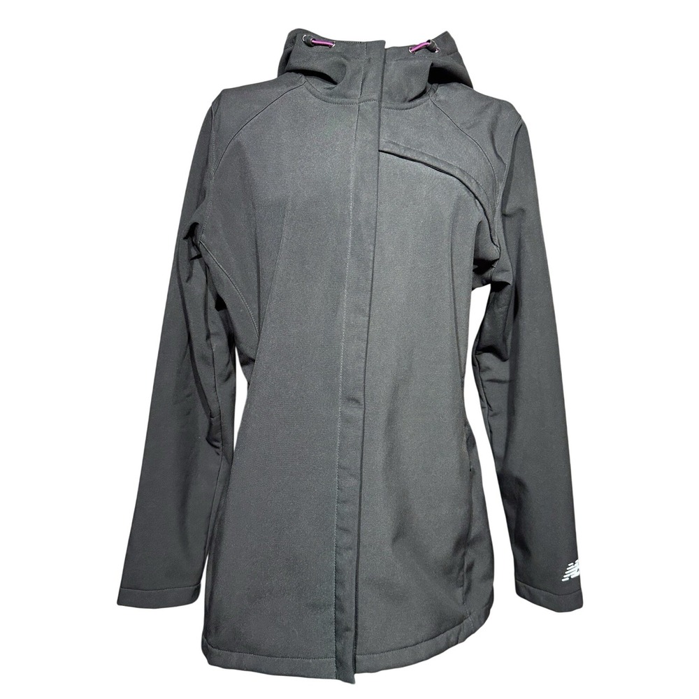New Balance Hooded Jacket Women's Medium‎ Black With Pink Fleece Lining